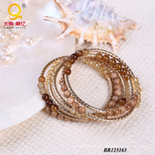Bobine grande tendance Bracelet fait de Shell, Agate, cristal (BR125163)